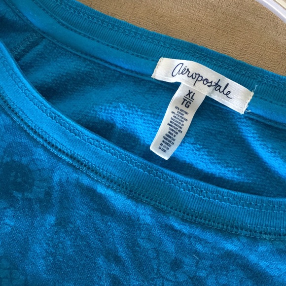 Aero French Terry Lacy Floral Crop Sweatshirt NWOT - Picture 7 of 9